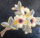 Trim Pak Embroidered Applique Flower Bouquet 410 yellow Sew-on 2.75" Vintage Nj