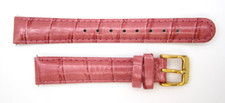 Women Invicta Genuine Leather Pink Watch Wrist Band Strap 16mm 
