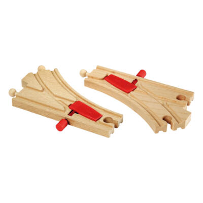 BRIO Mechanische Weichen 2-tlg. Holzeisenbahn Eisenbahn Holzspielzeug Spielzeug