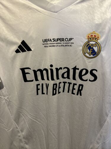 2024 UEFA SUPERCUP Bellingham #5 Real Madrid Football Soccer Jersey Shirt XL - Picture 2 of 6