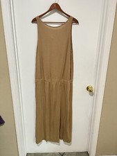 Everlane The Ryan Sleeveless Tank Tan Maxi Dress Size L Cute Comfy Casual Vibes
