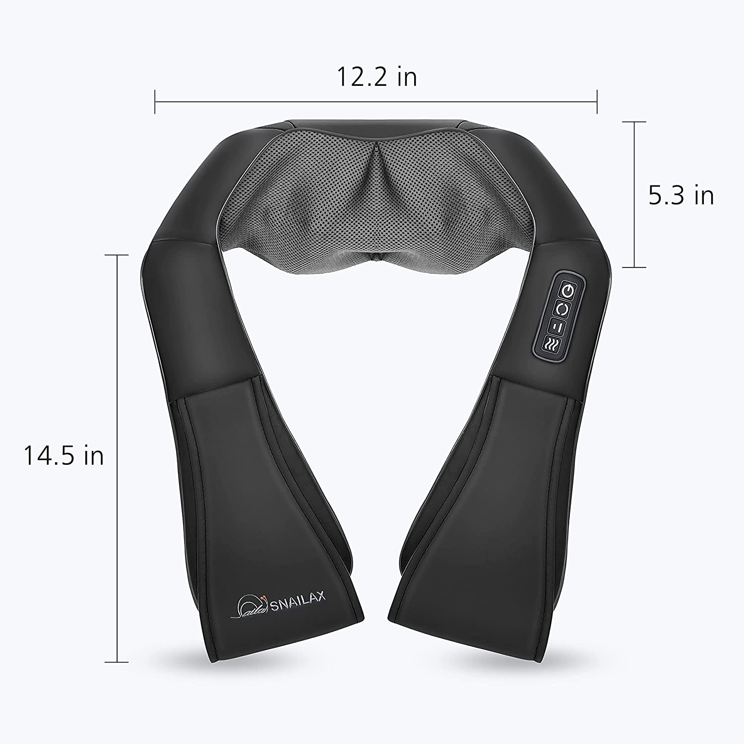 Shiatsu Neck and Shoulder Massager - Back Massager with Heat, Deep Kneading Elec