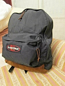 eastpak suede backpack
