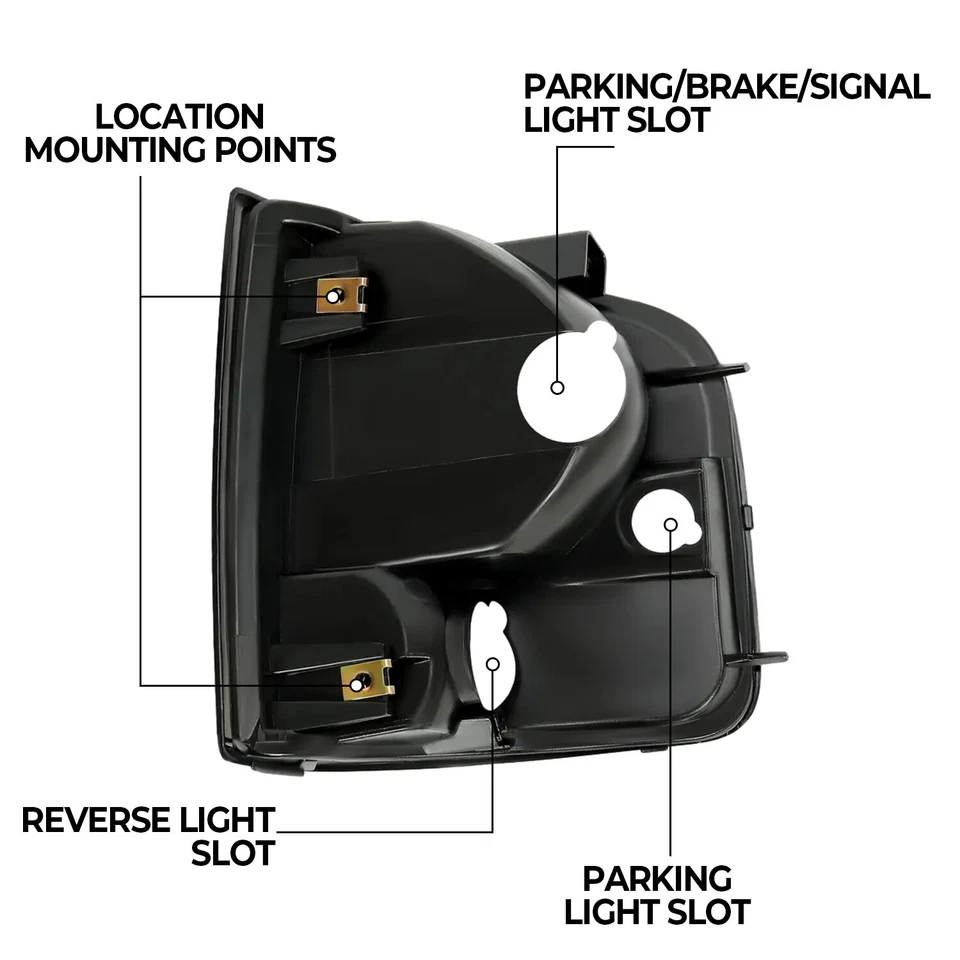 For GMC Sonoma / Chevy S10 / Isuzu Hombre 1994-2004 Smoke Rear Tail Lights Lamps - Изображение 3 из 4