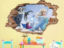 Frozen 3D Wall Decal, Princess Wall Sticker, Removable Vinyl Sticker