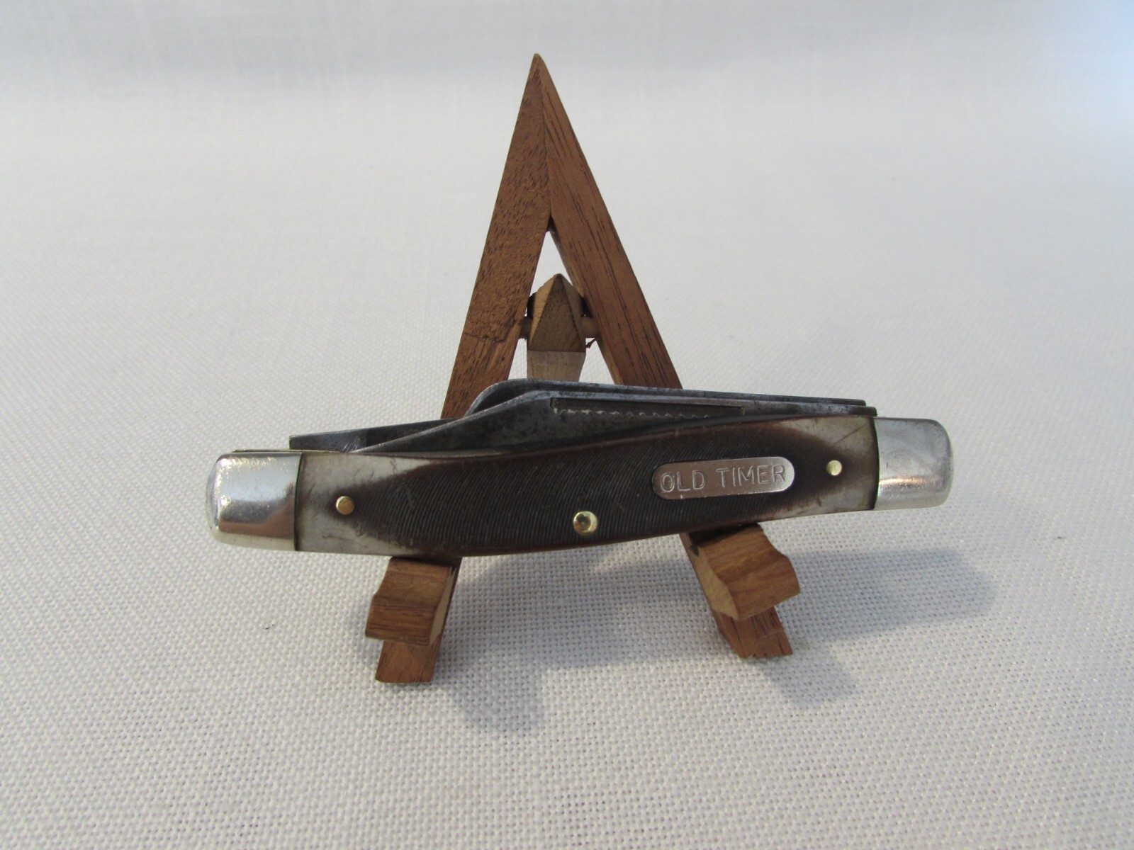 Vintage schrade usa old timer 80t 3 blade folding pocket knife saw cut
