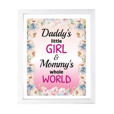 Designs ByLITA Daddy's Little Girl Mommy's Whole World, Wall Print Art