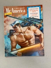 Beefcake Vintage male physique Gay shirtless muscle military magazine 1953