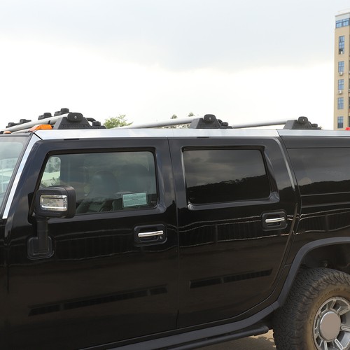 Silver Steel Car Roof Rack Trim Decorate Moulding Strip For Hummer H2 2003-2009 - Picture 5 of 6
