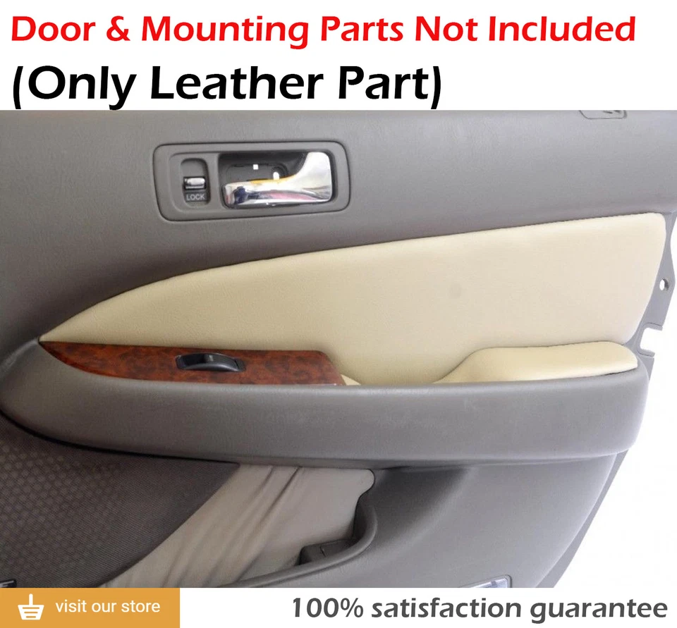 Cubierta sintética de cuero para panel de puerta insertable para Acura RL 96-03 beige Foto 2 de 4