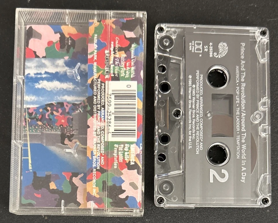 Prince Around The World In A Day 4-25286 Music Cassette (Paisley Park 1985 Used) Foto 2 de 4