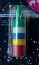 5 Segment Multicolor Stripped Air Stones for Aquarium, Fish Aerator - 10 pcs