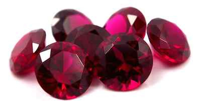 Lab Created Ruby Dark Pink Corundum Round Faceted AAAAA Loose