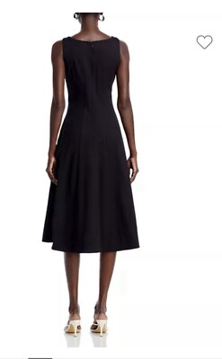 Aqua Paneled Midi Dress Black L140809 Womens Size XXL | eBay