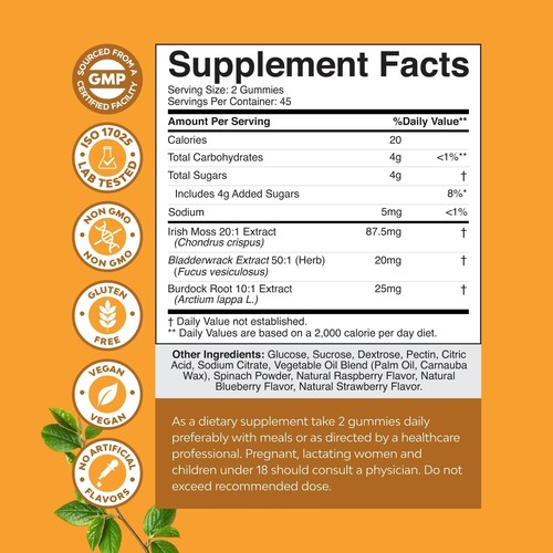 Sea Moss Gummies for Adults and Kids - Vegan Adult and Kids Immune Support Gu... - Picture 2 of 8