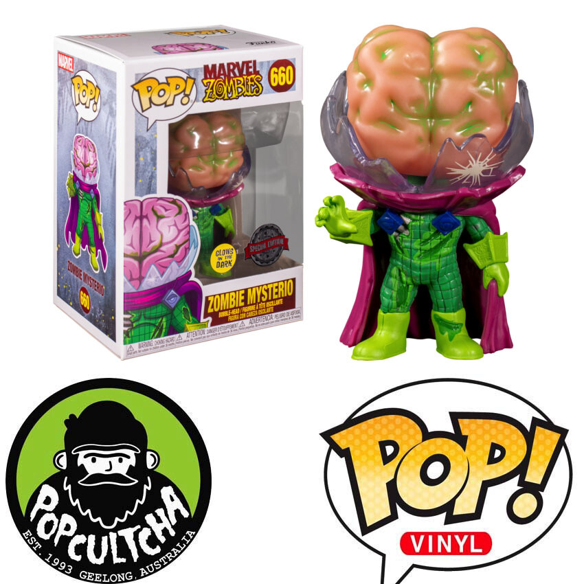 En Oferta Marvel Zombies - Mysterio Zombie Glow In The Dark Pop! Vinyl Figure &Quot;New&Quot;