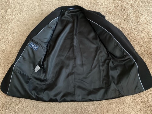CHAPS Boys 14R Black Blazer Jacket Suit Coat-EUC-Worn For 2 Hours! - Picture 3 of 5