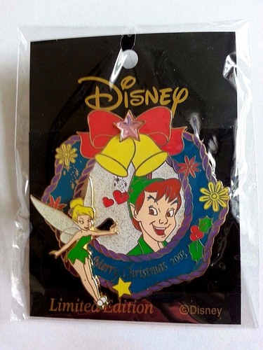 Disney Japan Peter Pan & Tinker Bell Slider LE pin - M&P Christmas 2003 - Picture 2 of 12