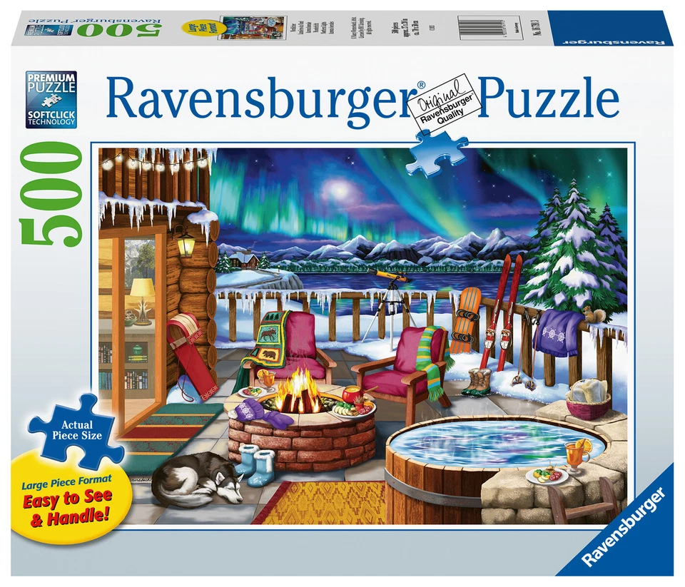 RAVENSBURGER PUZZLE*500 TEILE LARGE*NORTHERN LIGHTS*NORDLICHTER*RARITÄT*NEU+OVP