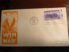 US FDC 915  OC FRANCE 1943 DC WWII Patriotic Cachet WIN THE WAR