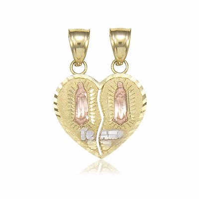 virgin mary heart necklace