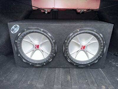 Two Old School 12 Inch Kicker CVR (07CVR104) Custom Box/ DS18 Amp