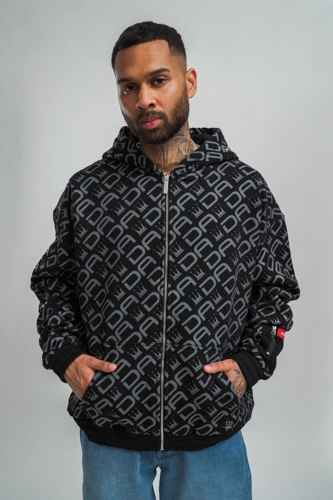 Sweat à capuche zippé Dada Supreme noir