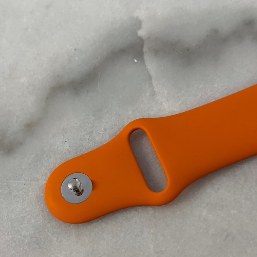 Apple Watch Hermès Sport Pomarańczowa Silikonowa Guma Pasek 42 44 45 Wysyłka na cały świat - Zdjęcie 9 z 9