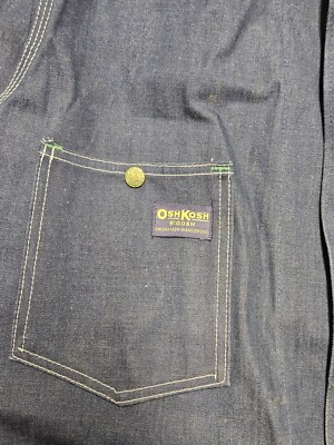 Vintage 70s OshKosh B'gosh Men's 46R Denim Sanforized Chore Jacket