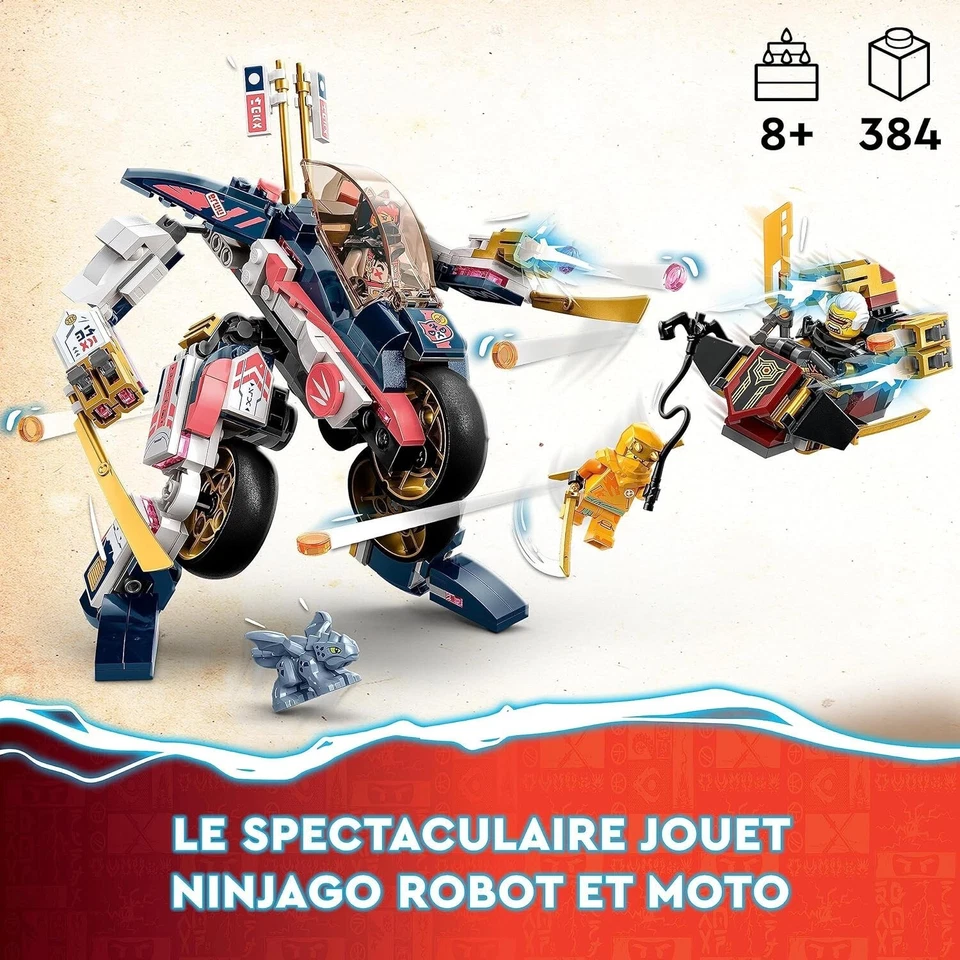 LEGO Ninjago Le robot bolide transformable de Sora 71792 / Ninja Garçon NEUF - Photo 2/4