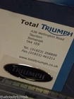 GENUINE Triumph Oval Plastic Badge Logo Sticker Black Top Box NEW