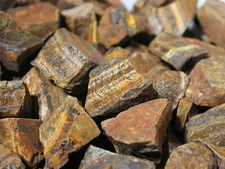 Gold Tiger's Eye - Rough Rocks for Tumbling - Bulk Wholesale options