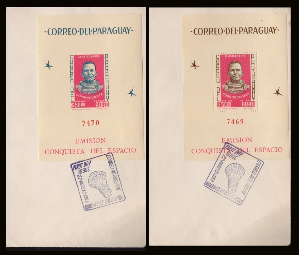ASTRO-COVER-1963-PARAGUAY-PROJECT MERCURY FLIGHT OF L.GORDON COOPER-FDC - Image 2 of 3