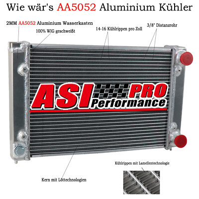 2 Reihe Wasserkühler Alu Für VW Golf MK 1 MK 2 Cabriolet Scirocco Corrado