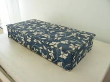 Alte Dose Stoffschachtel Shabby Frankreich Vintage Landhaus Blau Nostalgie Deko