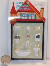 Dollhouse Miniature Bathroom Set 1:48 Quarter Inch scale 1/4 C47 Dollys Gallery