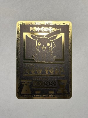Pokemon Black & Gold Metal High Quality Fan Art Ancient Pikachu Collectable Gift | eBay Pokemon Black & Gold Metal High Quality Fan Art Ancient Pikachu Collectable Gift | eBay