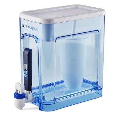 Culligan ZeroWater 22-Cup Ready-Read 5-Stage Water Filter Dispenser with 5-St...