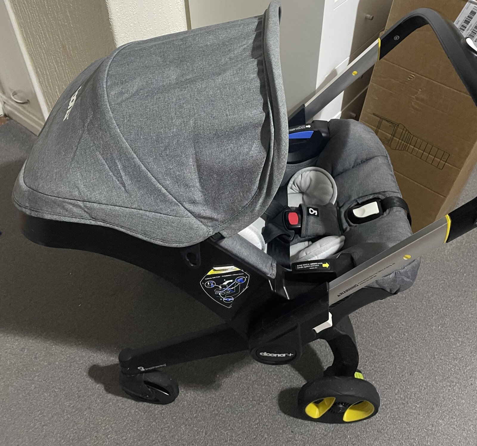 Doona+ Baby Infant Carrier Car Seat Stroller Buggy GREY eBay