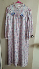 Vintage Rose Cottage Long Floral Print Satin Robe Size 14 NWT 1