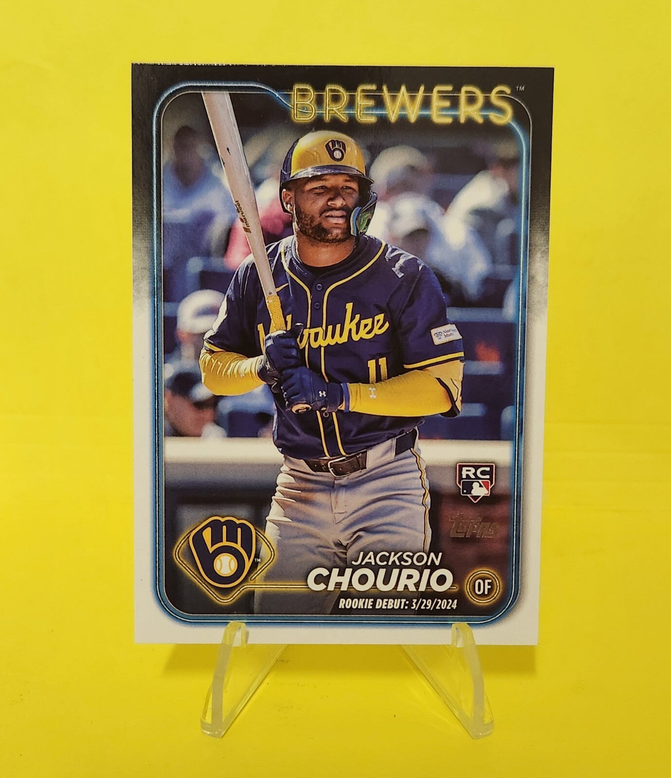 2024 Topps Update Jackson Chourio #US155 Rookie Debut RC Brewers