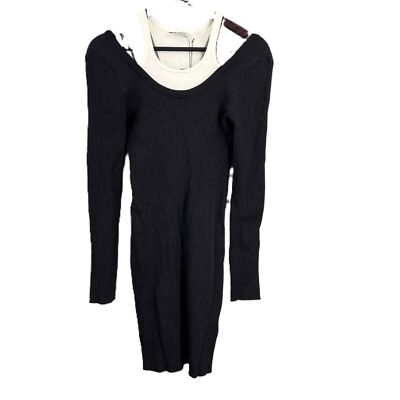 alexanderwang.t Layered Mini Dress Black/White M