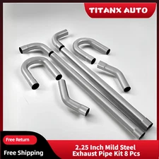 2.25” Inch Custom Exhaust Pipe Kit Tubing Mandrel Bend Straight U 90°Piping 8PCS