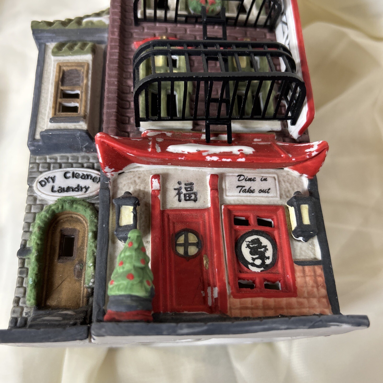 Dept 56 Heritage Village Christmas 1990 Wong's In Chinatown (Damaged See Photos) eBay