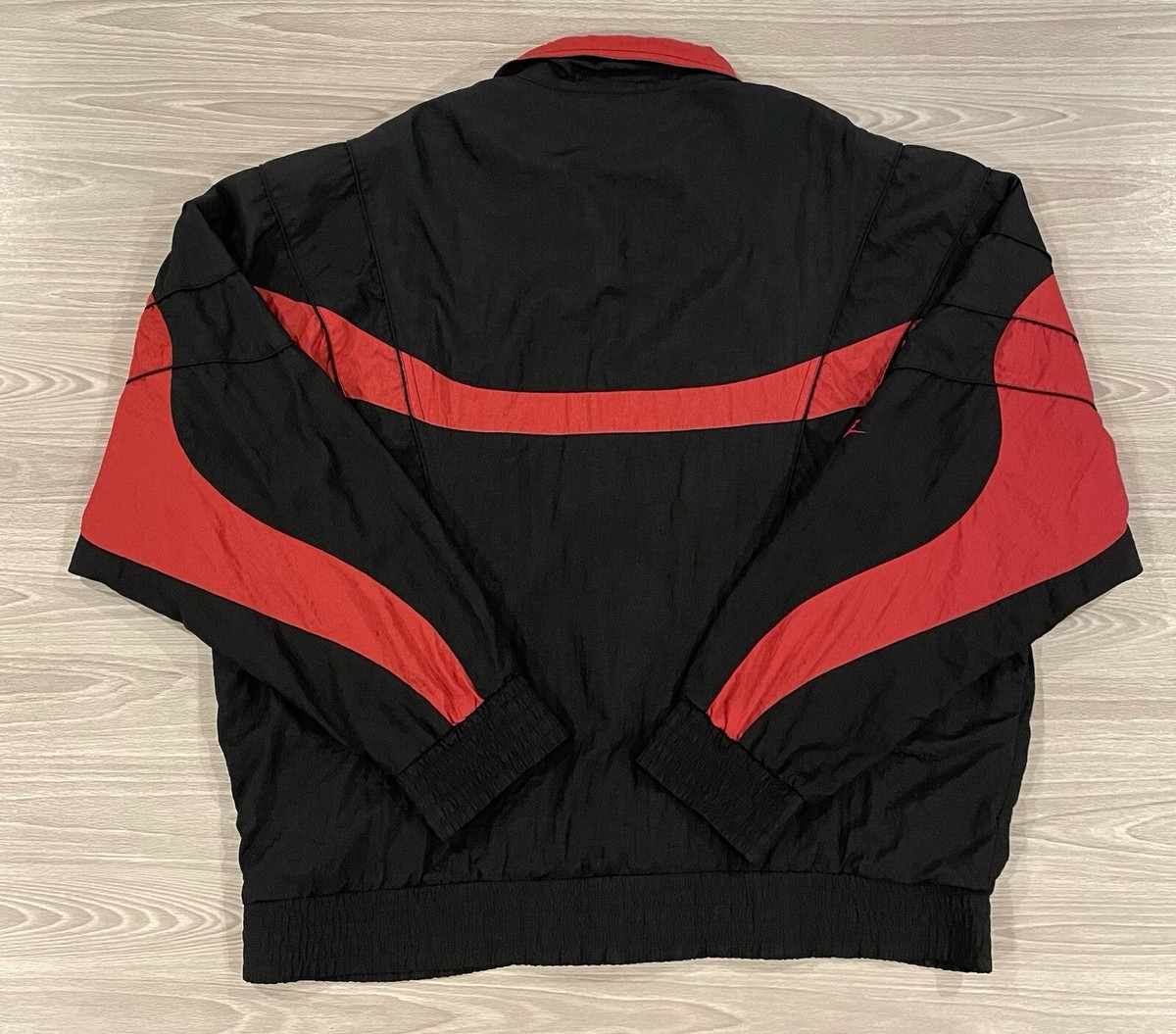 Vintage 80's Nike Air Jordan Flight Jacket Red Black Men's