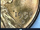 BU+ 1957-D/D RPM-005 ,and  DDO-002 Lincoln Wheat Cent ReD 1¢