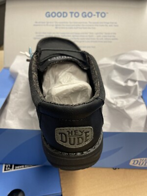 Hey Dude® Youth Wally Basic Black Casual Shoes SIZE 3Y