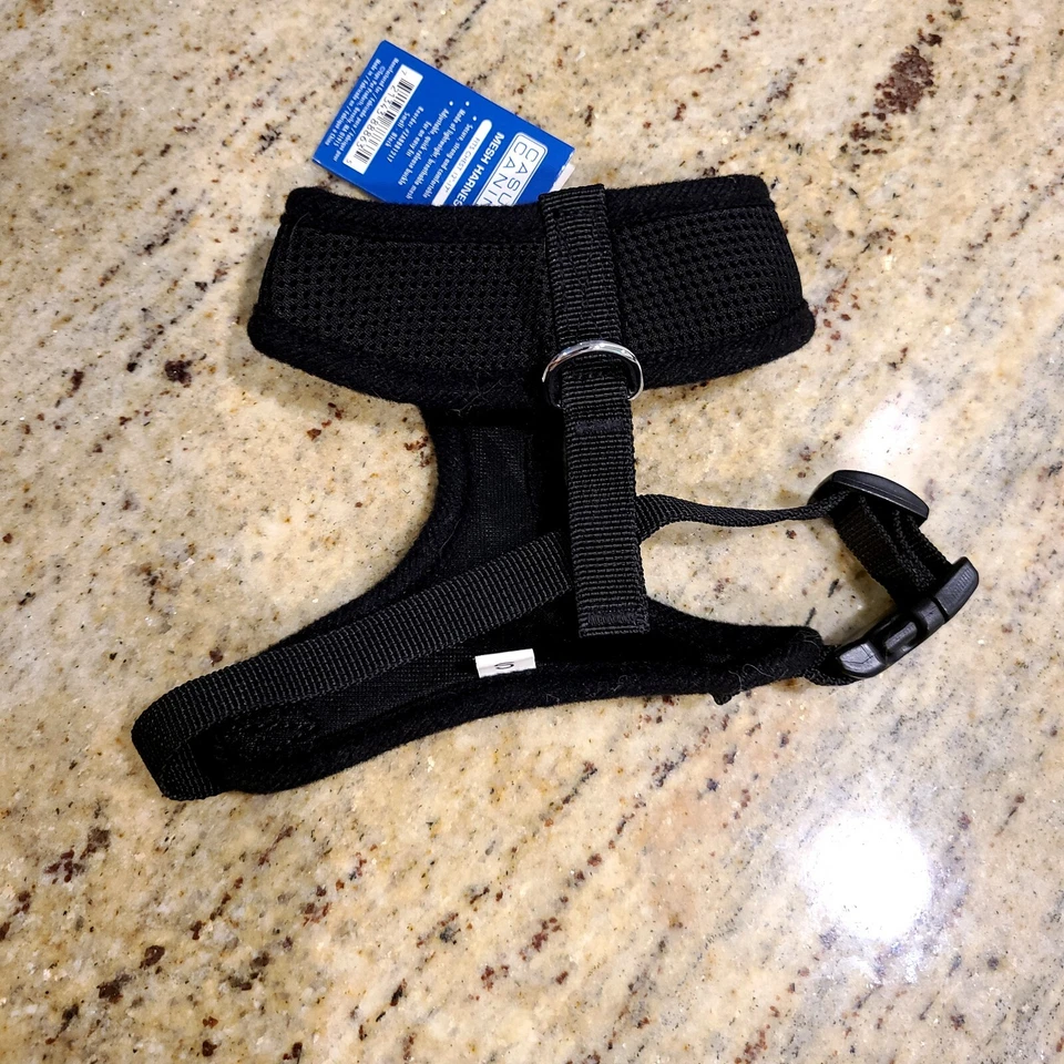 НОВЫЙ! Повседневный Canine - собаки щенок мягкий ремень - дышащая сетка - черный маленький S - Изображение 2 из 4