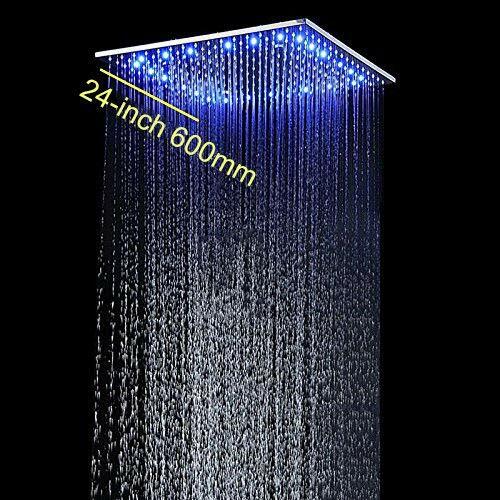 Led Square Cascade Bathroom Large Rain Shower Head T102 For Sale