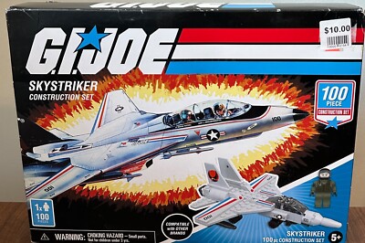 GI Joe Construction Set Skystriker W/ Pilot Ace Forever Clever Retro 2020 New OO